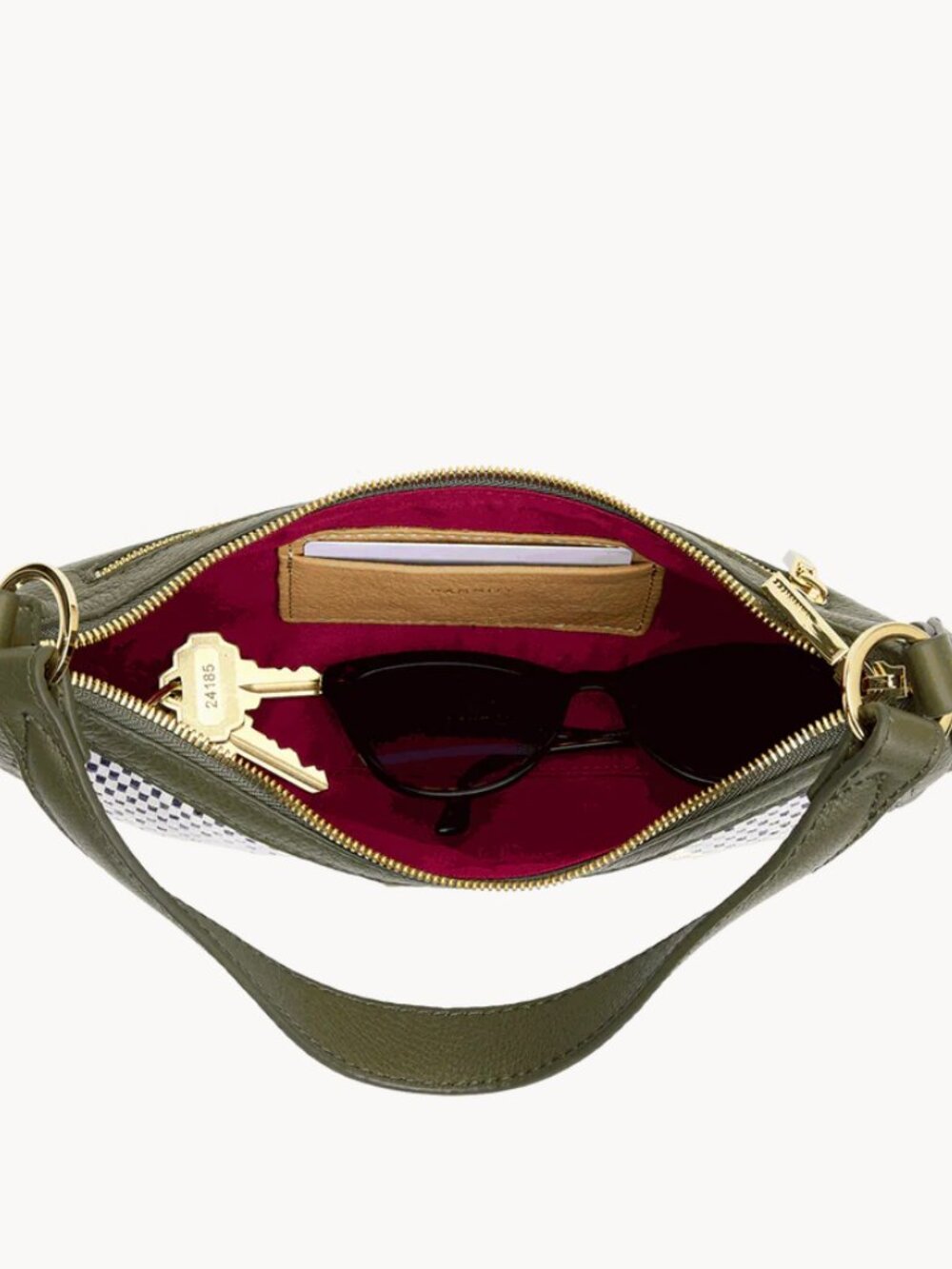 NWT Hammitt Becker Small Shoulder Bag Meadow Weave/Gold - Picture 4 of 7